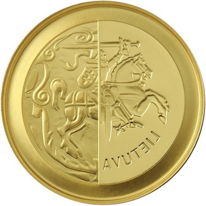„Lietuvos banko“ nuotr./50 eurų kolekcinė moneta 