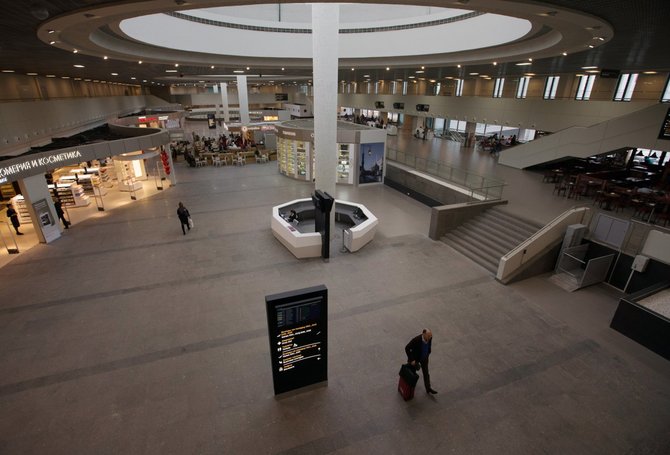 „Scanpix“/„RIA Novosti“ nuotr./Pulkovo oro uosto terminalas Sankt Peterburge