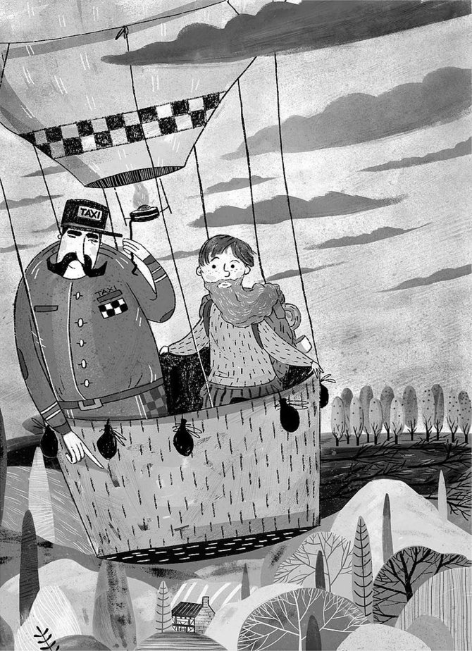 Virgio Šidlausko knygos iliustracija, kurią kūrė Tania Rex