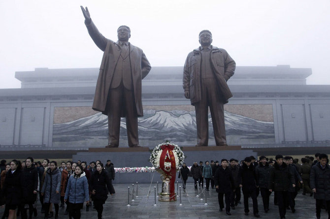 „Scanpix“/AP nuotr./Kim Jong Ilo mirties metinių minėjimas