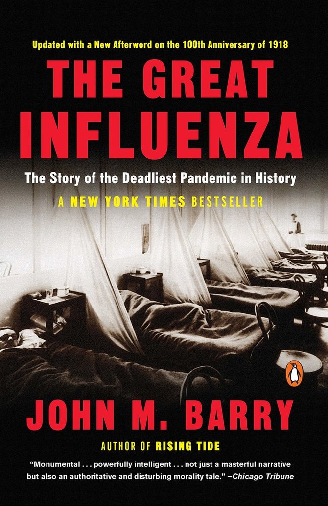 Knygos viršelis/Knyga „The Great Influenza“
