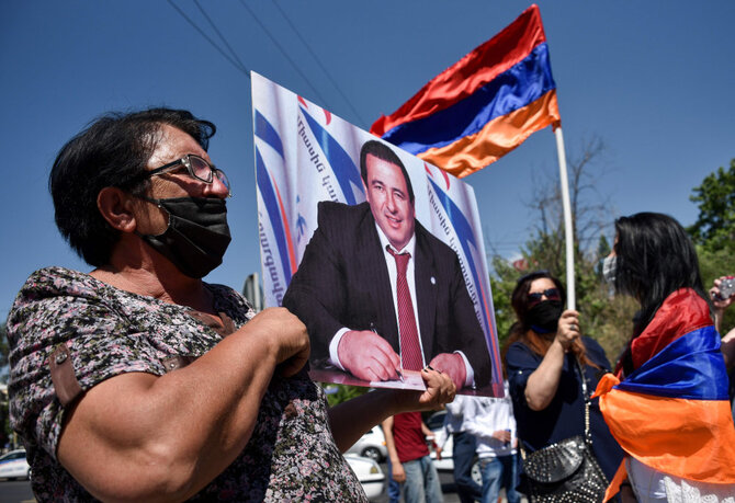 AFP/„Scanpix“ nuotr./Protestai Armėnijoje