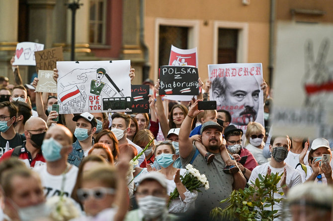 „Scanpix“ nuotr./Protestai Baltarusijoje