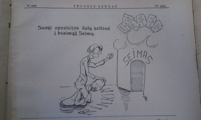 D.Jablonskaitės nuotr./Prieškarinėje partinėje spaudoje nesivaržyta šaipytis iš politinių oponentų
