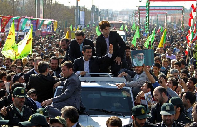 AFP/„Scanpix“ nuotr./Irano prezidentas Mahmoudas Ahmadinejadas