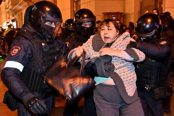 AFP/„Scanpix“ nuotr./Protestai Rusijoje