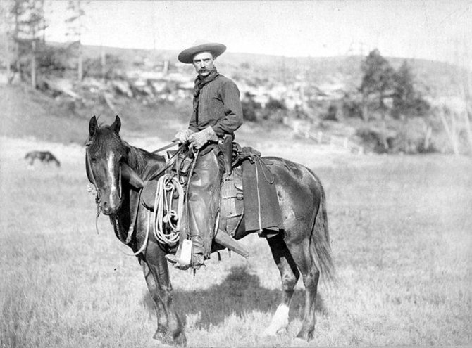 Johno C.H. Grabillo/ Wikipedia nuotr./Amerikos kaubojus 1887 metais