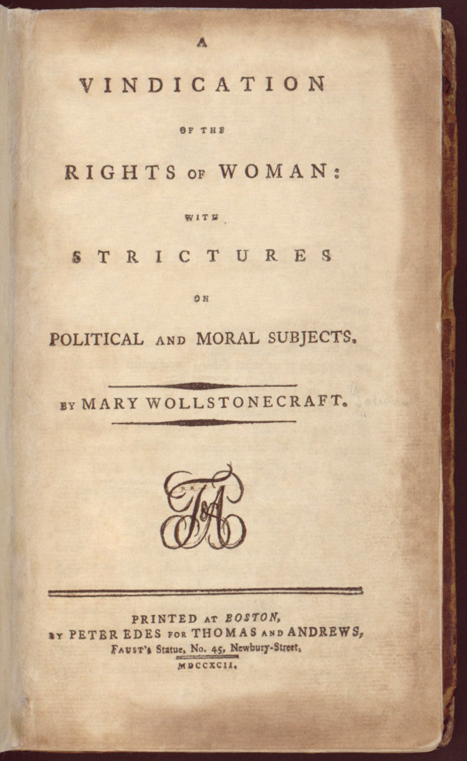 Wikimedia.org nuotr./„A Vindication of the Rights of Woman“