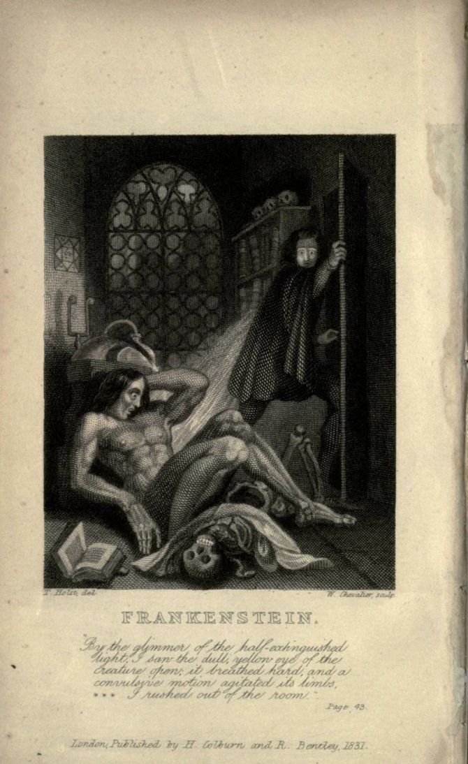 Wikimedia.org nuotr./1831 metų leidimo romano „Frankenšteinas“ viršelis
