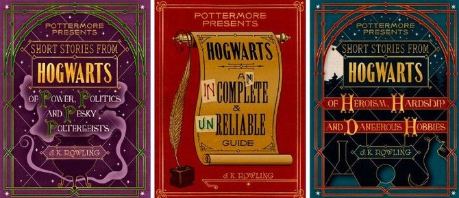 Knygų viršeliai/Bus išleistas trys nauji kūriniai apie Hario Poterio pasaulį
