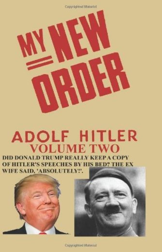 Knygos viršelis/Donaldas Trumpas ant knygos apie Adolfą Hitlerį viršelio