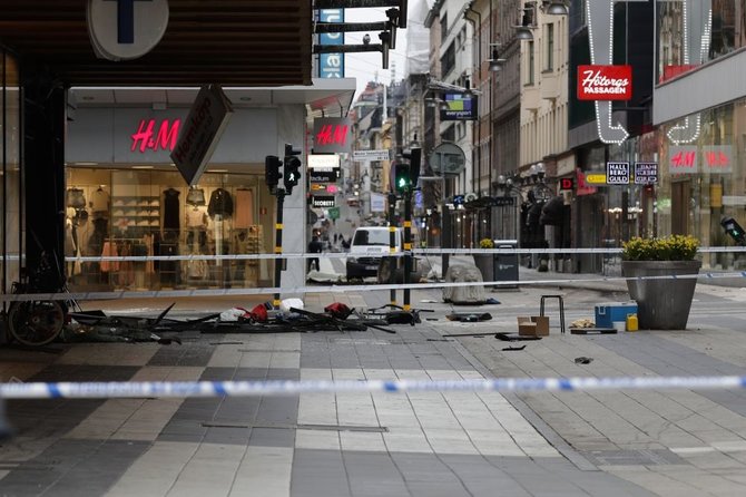 „Scanpix“/AP nuotr./Švedijoje įvykdytas teroro išpuolis
