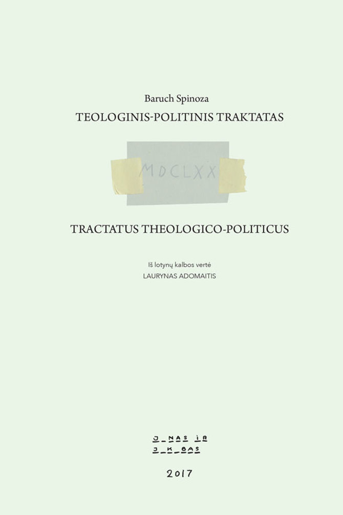 Knygos viršelis/Knyga „Teologinis-politinis traktatas“