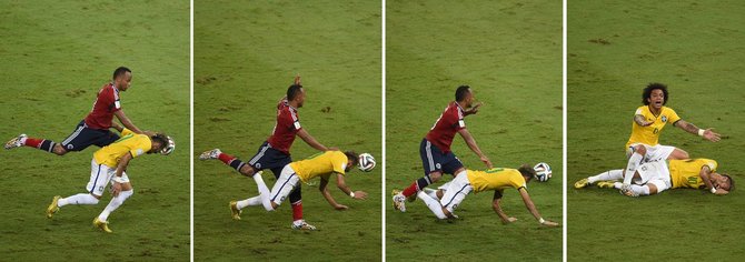 AFP/„Scanpix“ nuotr./Zunigos ir Neymaro incidentas pasaulio čempionate