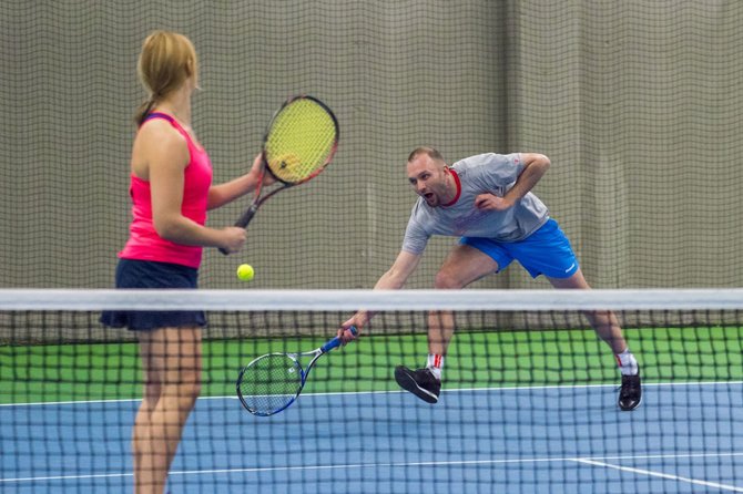 Augusto Četkausko nuotr./„Kažkur Matyti“ ir „iMatch“ teniso piramidės merginos draugiškame turnyre