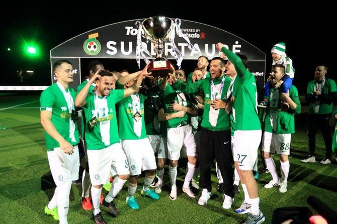 Sauliaus Čirbos nuotr./„Žalgiris“ iškvojo 2017 m. LFF supertaurę