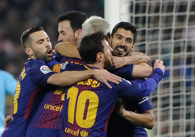 „Reuters“/„Scanpix“ nuotr./„Barcelona“ futbolininkai