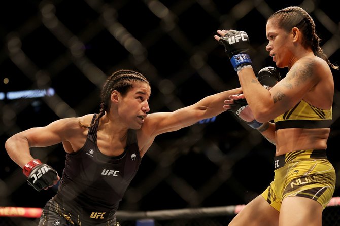 AFP/„Scanpix“ nuotr./Julianna Pena ir Amanda Nunes