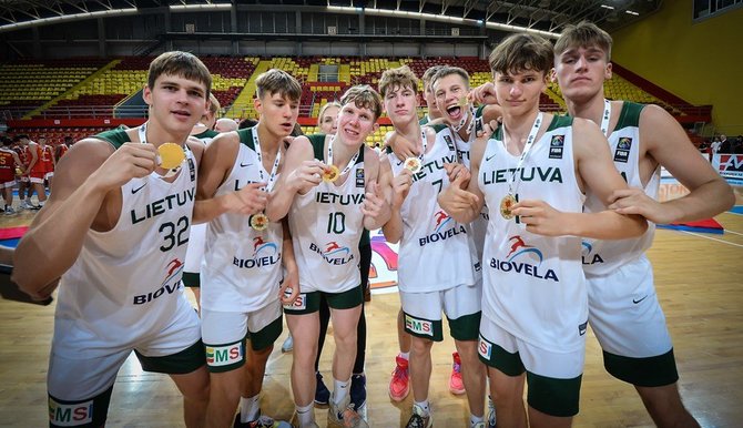 FIBA nuotr./Lietuvos U16 rinktinės triumfas Europos čempionate