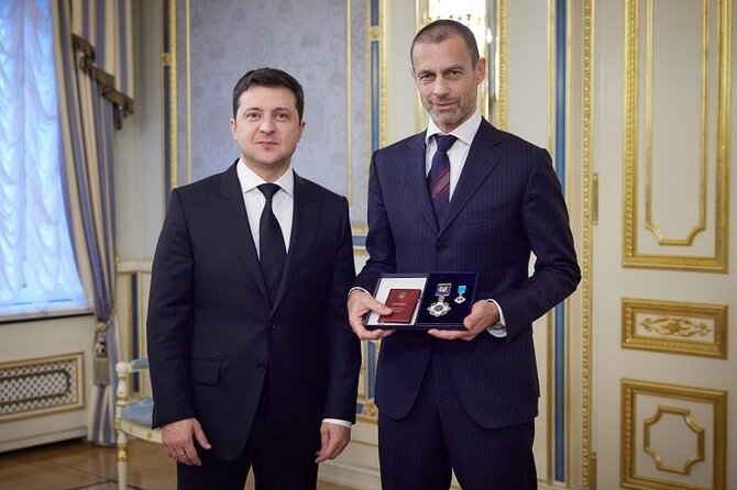 president.gov.ua nuotr./Volodymyras Zelenskis ir Aleksandras Čeferinas
