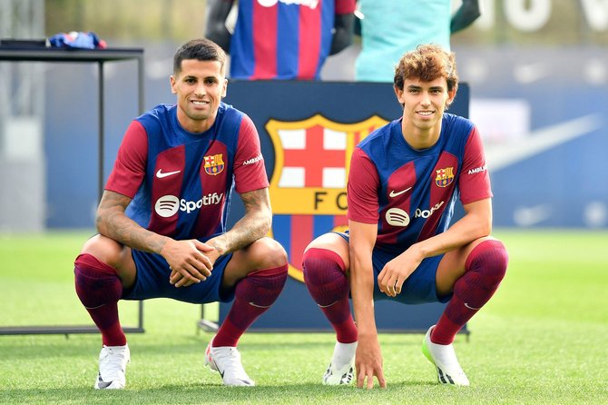 „Scanpix“ nuotr./Joao Cancelo ir Joao Felixas