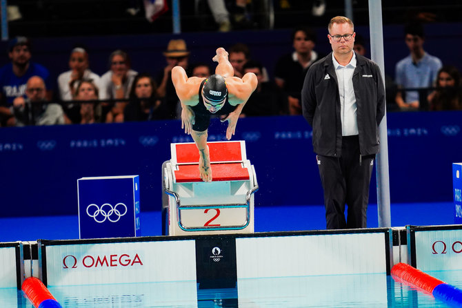 Kipro Štreimikio nuotr./Rūta Meilutytė Paryžiaus olimpinių žaidynių pusfinalyje