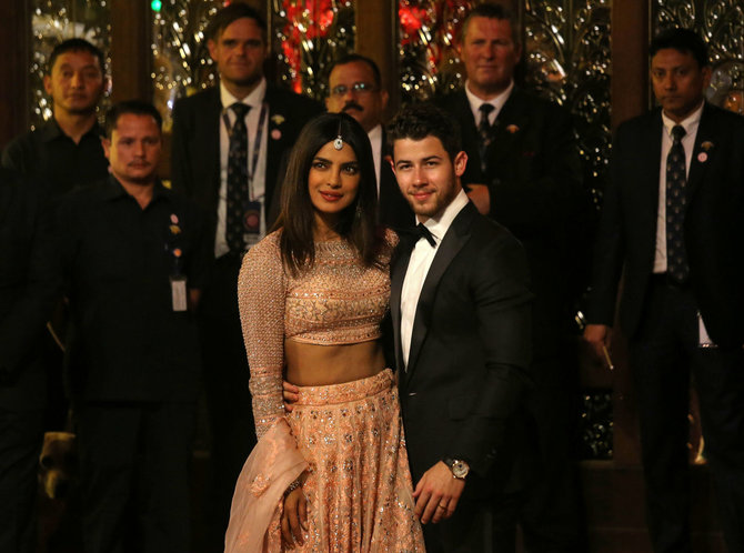 „Reuters“/„Scanpix“ nuotr./Priyanka Chopra ir Nickas Jonas