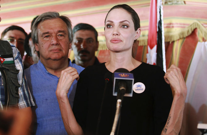 „Reuters“/„Scanpix“ nuotr./Angelina Jolie Jordanijoje