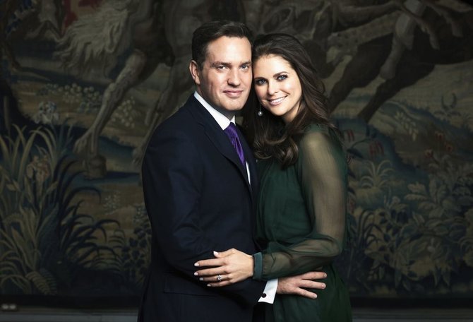 „Reuters“/„Scanpix“ nuotr./Princesė Madeleine ir Chrisas O'Neillas