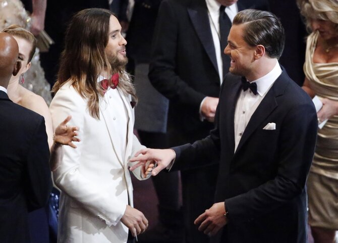 „Reuters“/„Scanpix“ nuotr./Jaredas Leto ir Leonardo DiCaprio