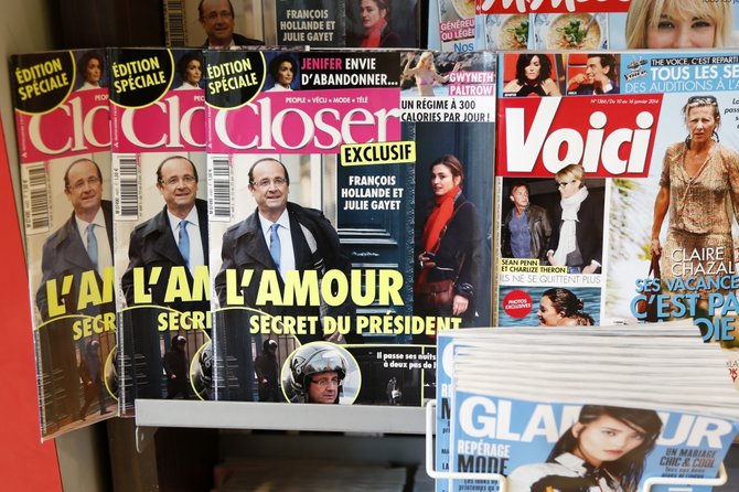 „Reuters“/„Scanpix“ nuotr./Žurnalas „Closer“ paskelbė apie Francois Hollande'o romaną su Julie Gayet