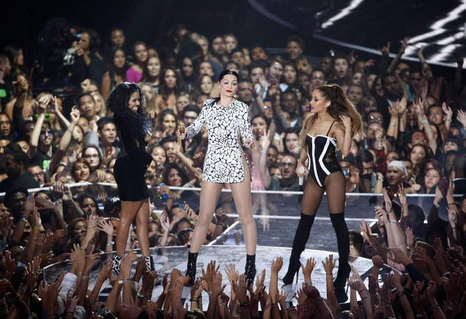 „Reuters“/„Scanpix“ nuotr./Nicki Minaj, Jessie J ir Ariana Grande