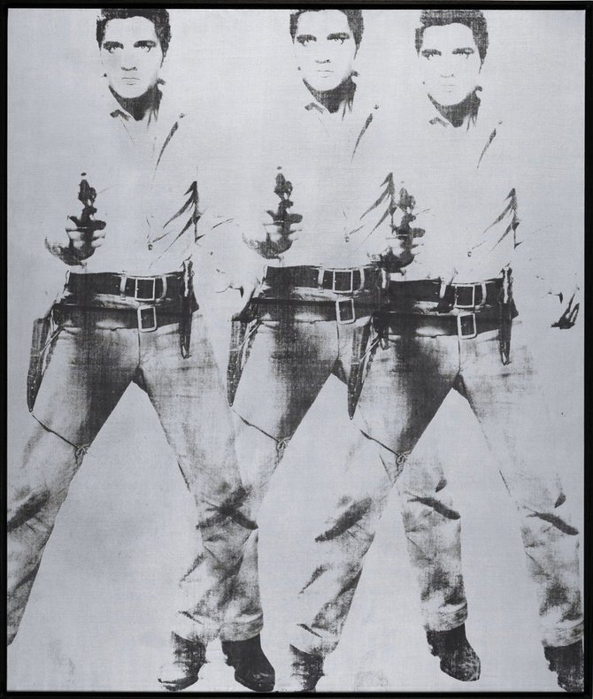 „Scanpix“/AP nuotr./Andy Warholo darbas „Triple Elvis“