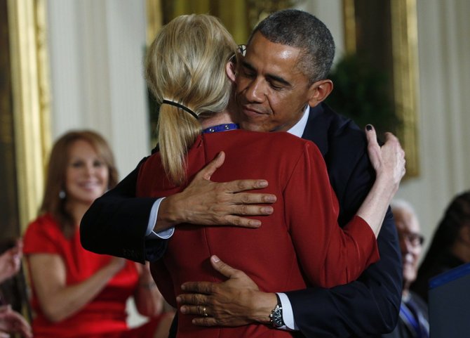 „Reuters“/„Scanpix“ nuotr./Barackas Obama ir Meryl Streep