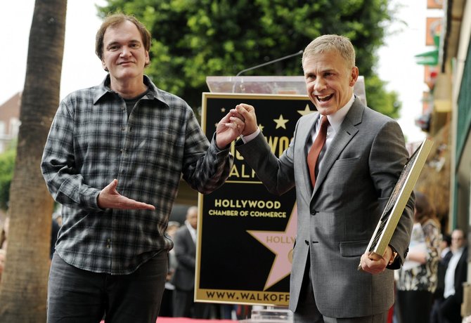 „Scanpix“/AP nuotr./Quentinas Tarantino ir Christophas Waltzas