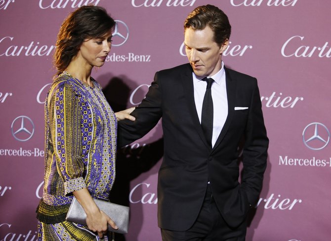 „Reuters“/„Scanpix“ nuotr./Benedictas Cumberbatchas ir Sophie Hunter
