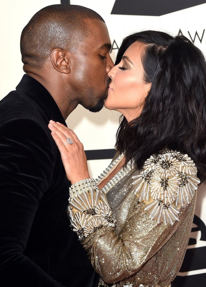 AFP/„Scanpix“ nuotr./Kim Kardashian ir Kanye Westas