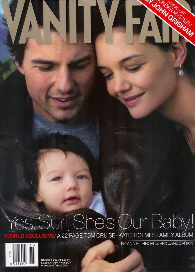 Vida Press nuotr./Tomas Cruise'as ir Katie Holmes su dukra Suri (2006 m.)