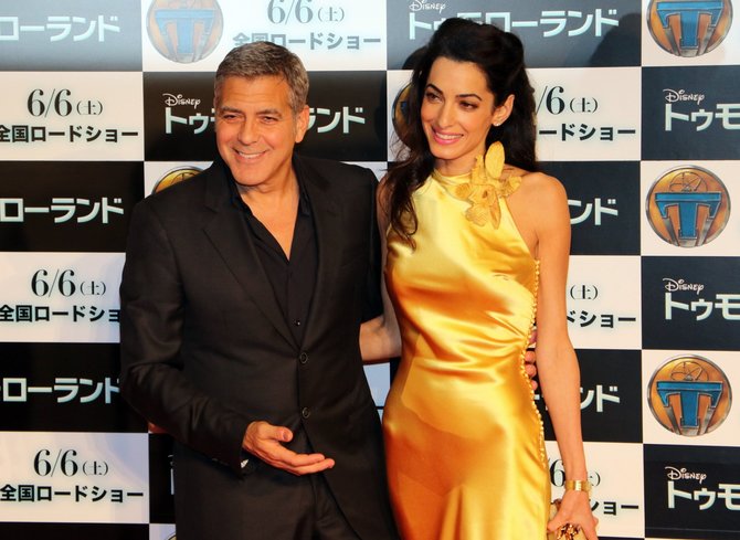 AFP/„Scanpix“ nuotr./Amal Clooney ir George'as Clooney