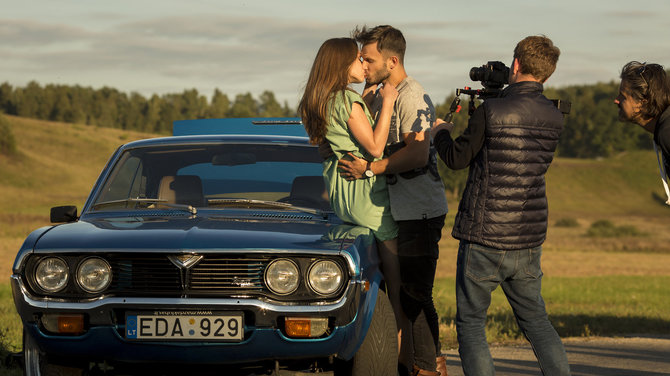 Roberto Daskevičiaus nuotr./Vaido Baumilos vaizdo klipo filmavimas