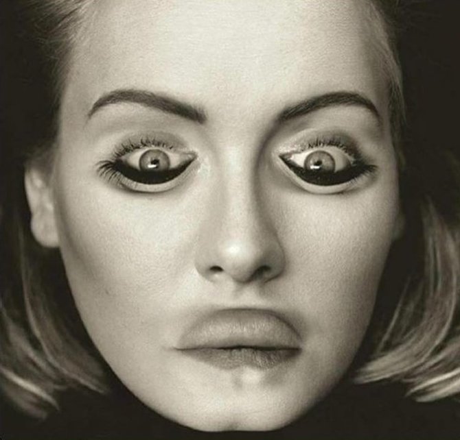 „Instagram“ nuotr./Štai kaip atrodo Adele nuotrauka-mįslė, ją apvertus aukštyn kojomis