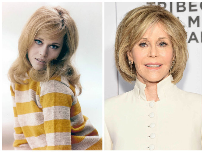 Vida Press ir Scanpix nuotr./Jane Fonda 1965 ir 2016 metais