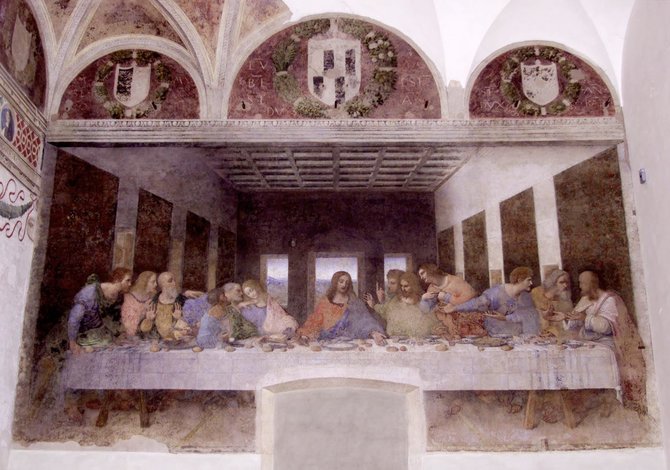 Vida Press nuotr./Leonardo da Vinci freska „Paskutinė vakarienė“