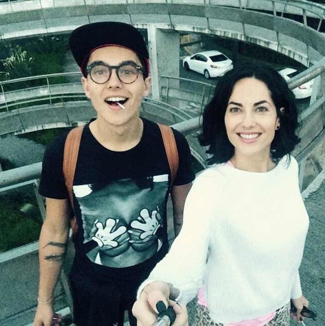 „Instagram“ nuotr./Barbara Mori su sūnumi Sergio 