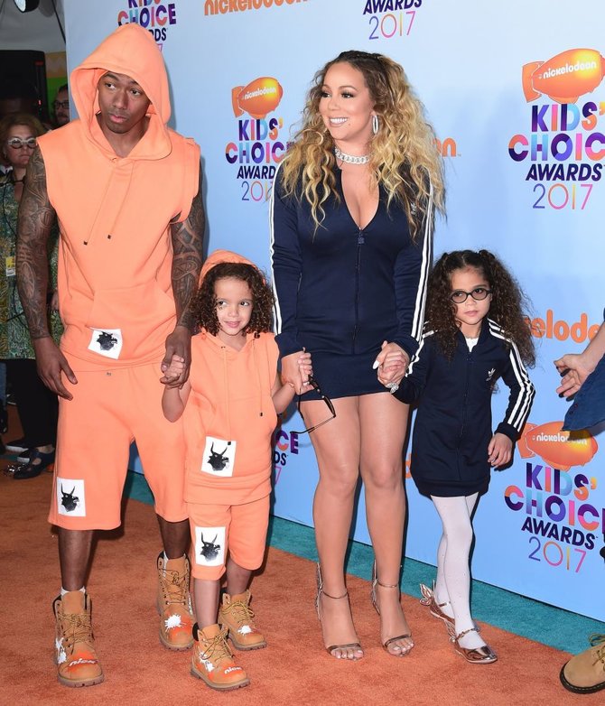 „Scanpix“ nuotr./Mariah Carey ir Nickas Cannonas su vaikais