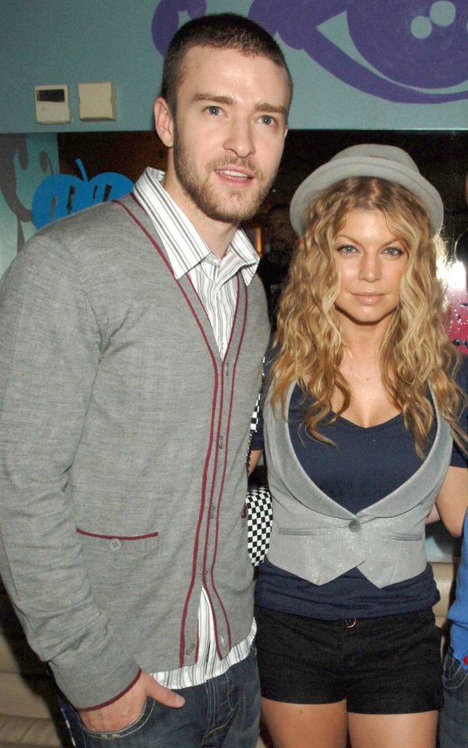 Vida Press nuotr./Justinas Timberlake'as ir Fergie 2007 metais