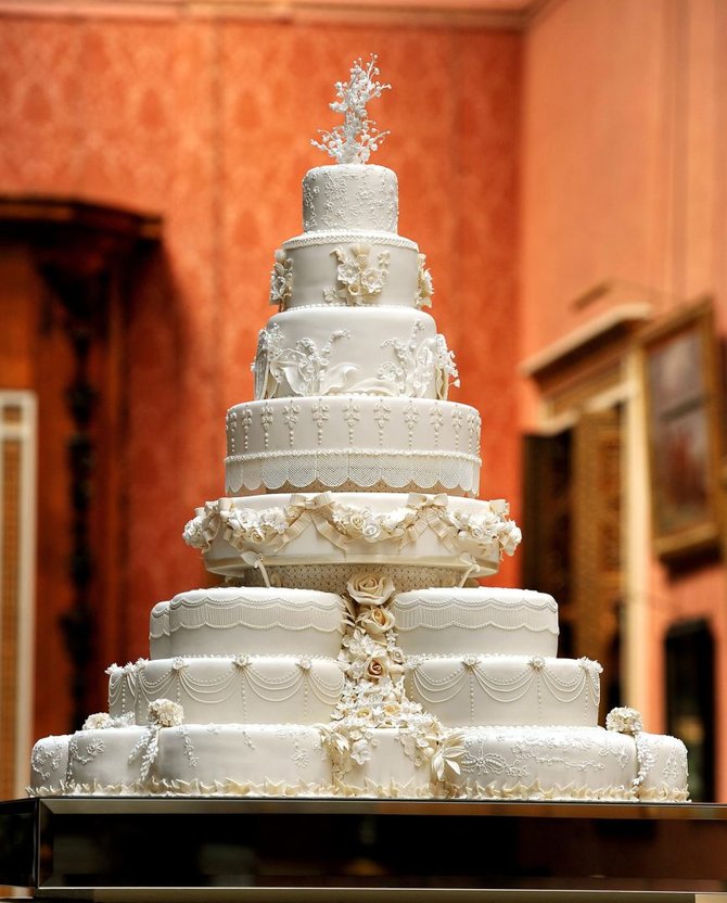 „Scanpix“ nuotr./Princo Williamo ir Kate Middleton vestuvinis tortas