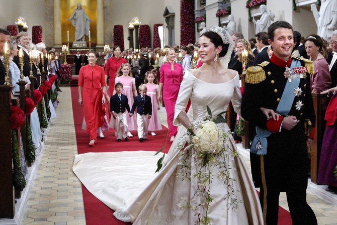 „Scanpix“ nuotr./Danijos princo Frederiko ir princesės Mary vestuvės (2004 m.)