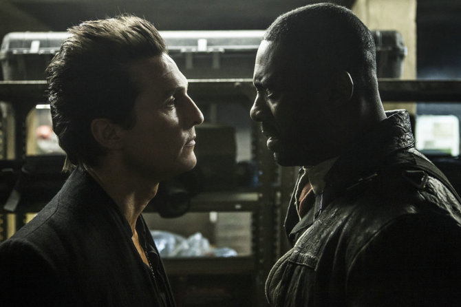 Kadras iš filmo/Matthew McConaughey ir Idrisas Elba filme „Tamsusis bokštas“