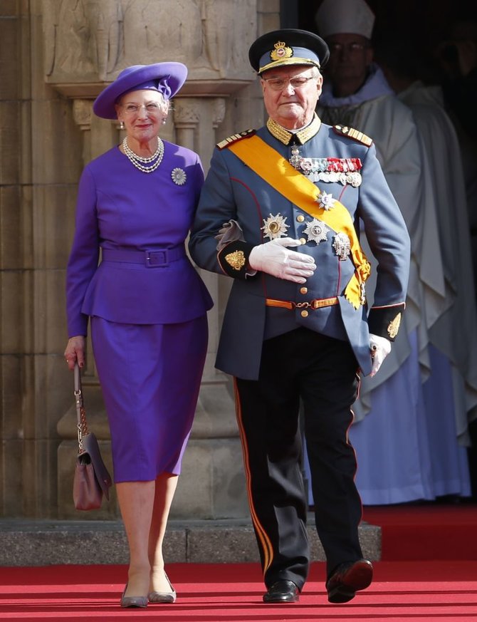 „Reuters“/„Scanpix“ nuotr./Danijos karalienė Margrethe su vyru princu Henriku